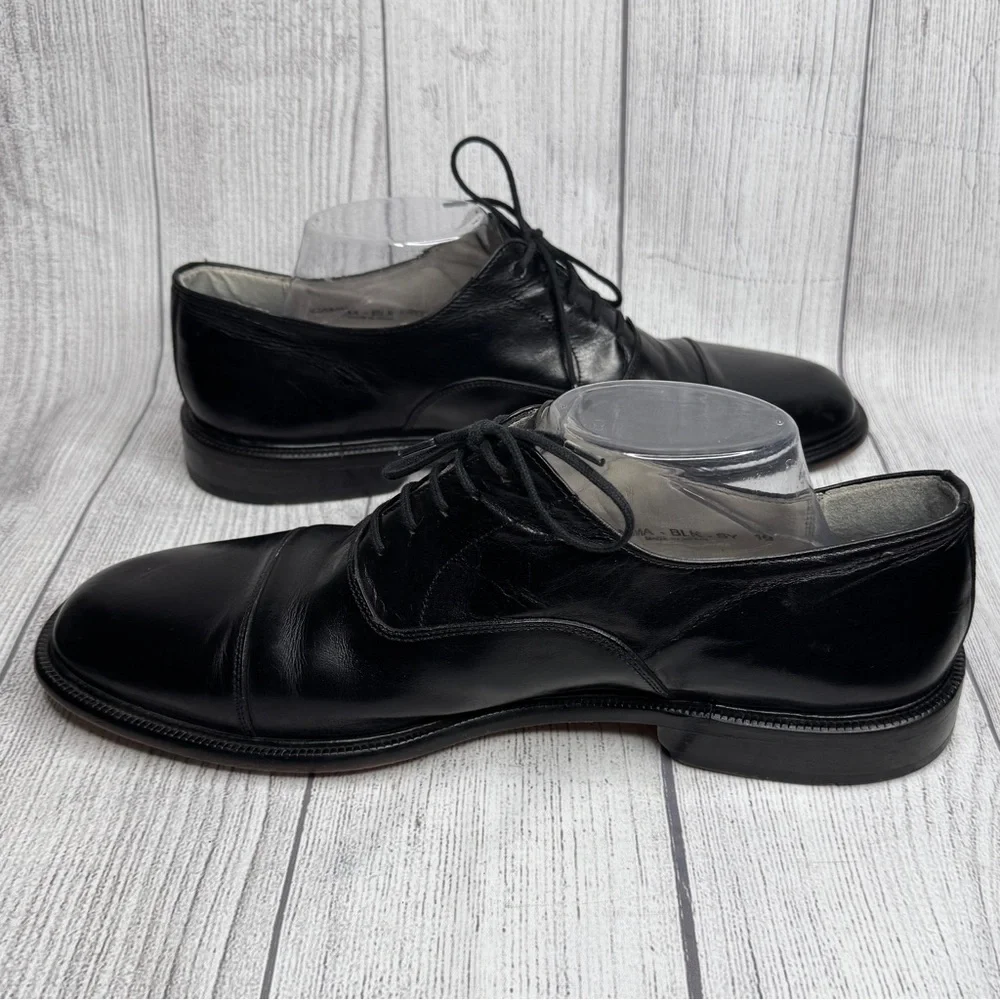 Sandro Moscoloni Men's Cap Toe Dress Shoes Size 10‎ Leather Black